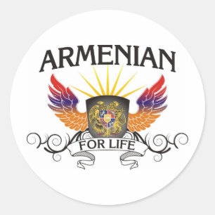 Armenian For Life Classic Round Sticker