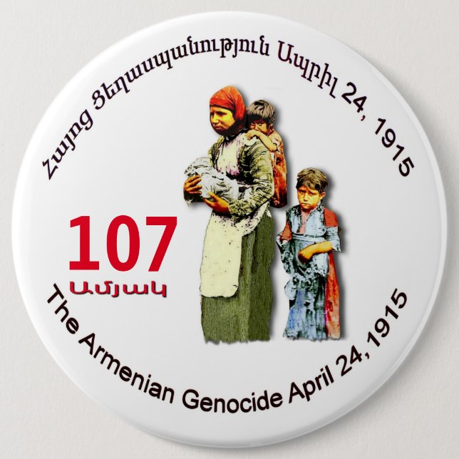 Armenian Genocide 107 Button (Front)