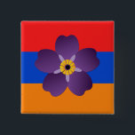 Armenian Genocide Centennial Emblem & Flag Button<br><div class="desc">Armenian Genocide Centennial Emblem & Flag square badge.</div>