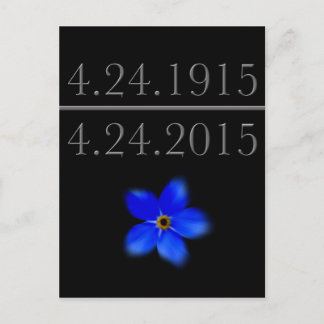 Armenian Genocide Forget Me Not Postcard