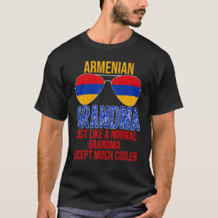 Armenian Grandma Armenia Flag Sunglasses Mother's  T-Shirt