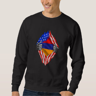 Armenian Heritage Armenia Roots US American Flag P Sweatshirt