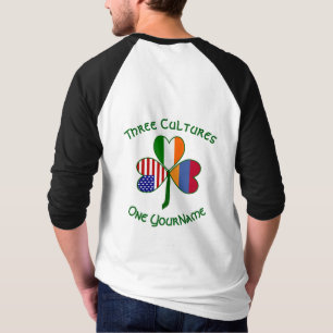 Armenian Irish American Shamrock Flag Personalised T-Shirt