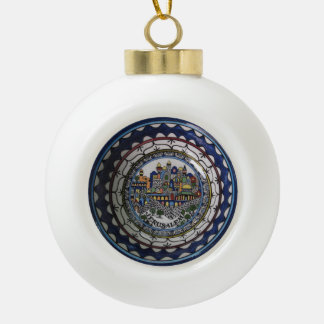 Armenian Jerusalem Ceramic Ball Christmas Ornament