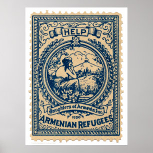 Armenian Refugees 1920 Christmas Seal Poster