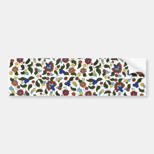 Armenian small print floral pattern bumper sticker