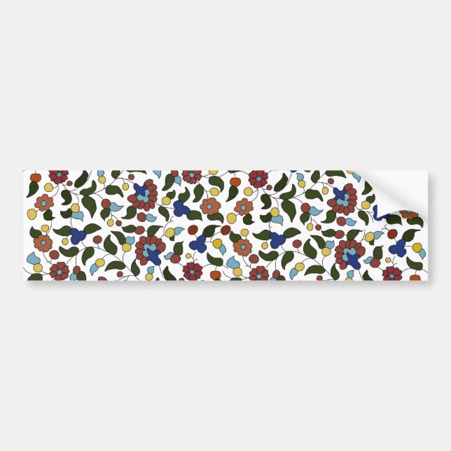 Armenian small print floral pattern bumper sticker (Front)