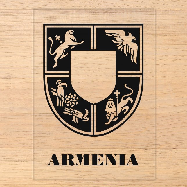 Armenian State Emblem Contemporary Art Acrylic Invitations (Front)