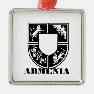 Armenian State Emblem Contemporary Art Metal Tree Decoration