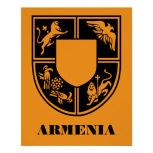Armenian State Emblem Contemporary Art Poster