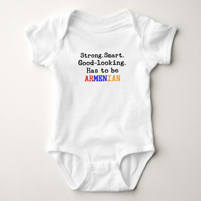 armenian strong baby bodysuit (Front)