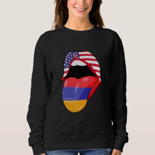 Armenian USA Pride Lips Flag Pride Armenia America Sweatshirt