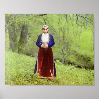 Armenian Woman - 1912 Vintage Colour Photo Poster