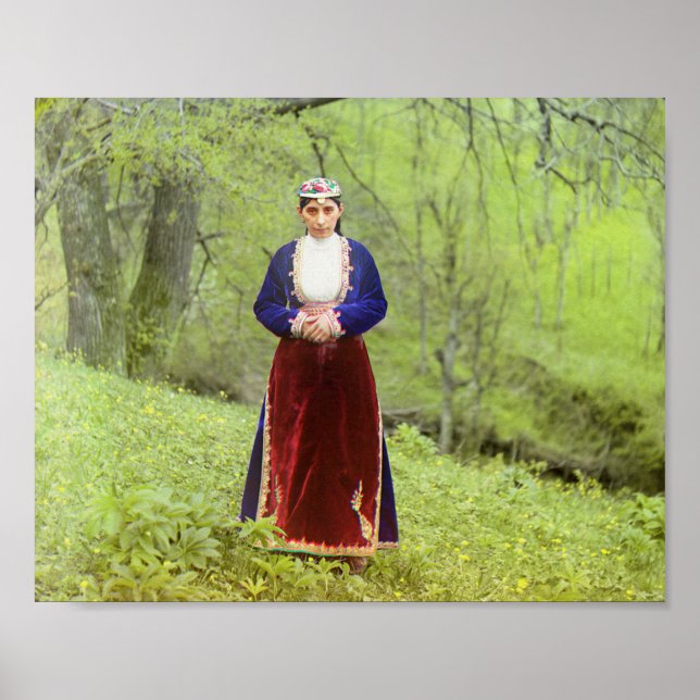 Armenian Woman - 1912 Vintage Colour Photo Poster (Front)