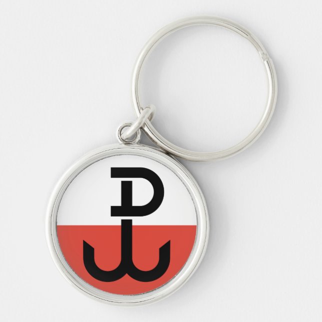 Armia Krajowa Flag Key Ring (Front)