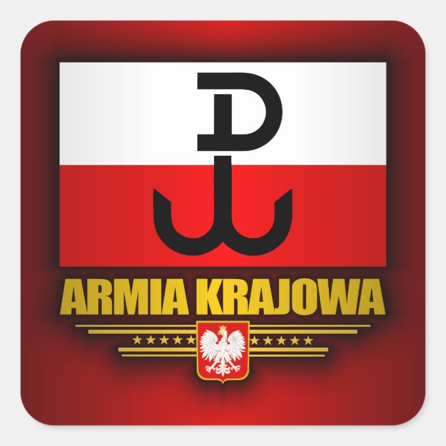 Armia Krajowa Square Sticker (Front)
