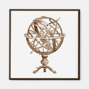 Armillary Celestial Sphere Vintage Sepia Magnet
