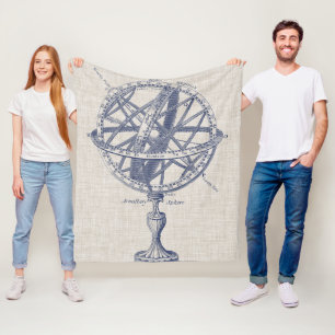 Armillary Sphere Diagram Fleece Blanket