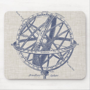 Armillary Sphere Diagram Mouse Mat