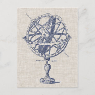 Armillary Sphere Diagram Postcard