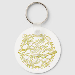 Armillary sphere key ring