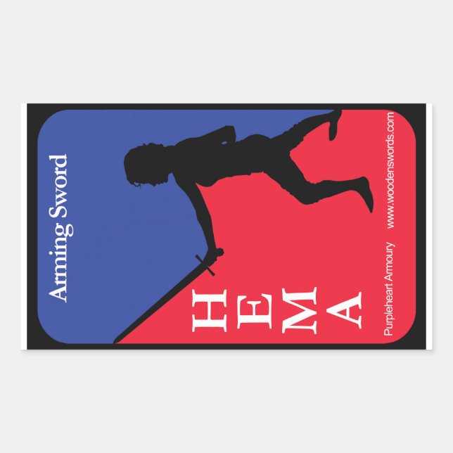 Arming sword HEMA decal Rectangular Sticker (Front)