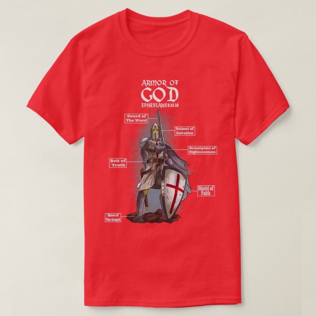 Armor Of God Ephesians 6 10 18 Bible 3 T-Shirt (Design Front)