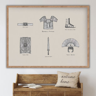 Armor of God, Ephesians 6_13-17, Bible print, Jesu Poster