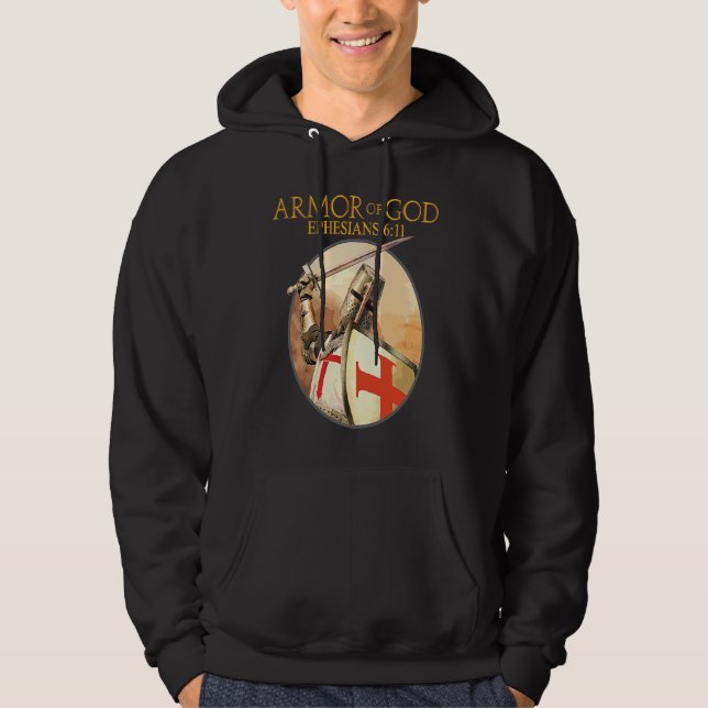 Armor Of God Ephesians Bible Verse Religious Chris Hoodie (Front)