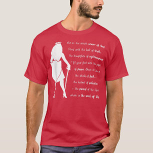 Armor of God Ladies Shield of Faith Sword Bible Ve T-Shirt