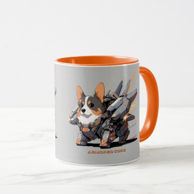 Armored Corg Mug (Front Right)