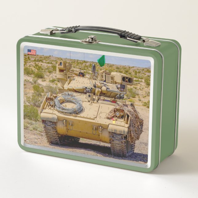 ARMORED PERSONNEL CARRIER - M2 Bradley Metal Lunch Box (Front)