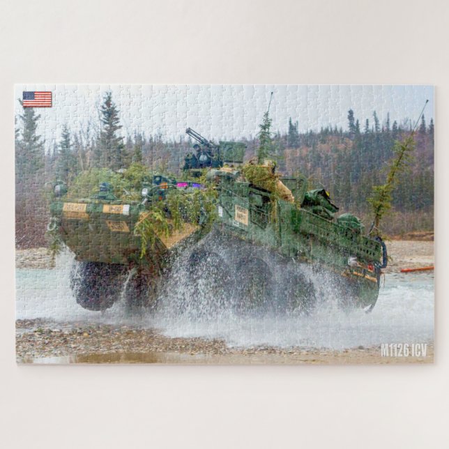 ARMORED PERSONNEL CARRIER - Stryker (20x30 inch) Jigsaw Puzzle (Horizontal)