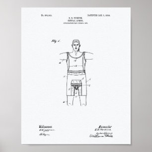 Armour 1908 Patent Art White Paper Poster