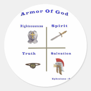 Armour of God Classic Round Sticker