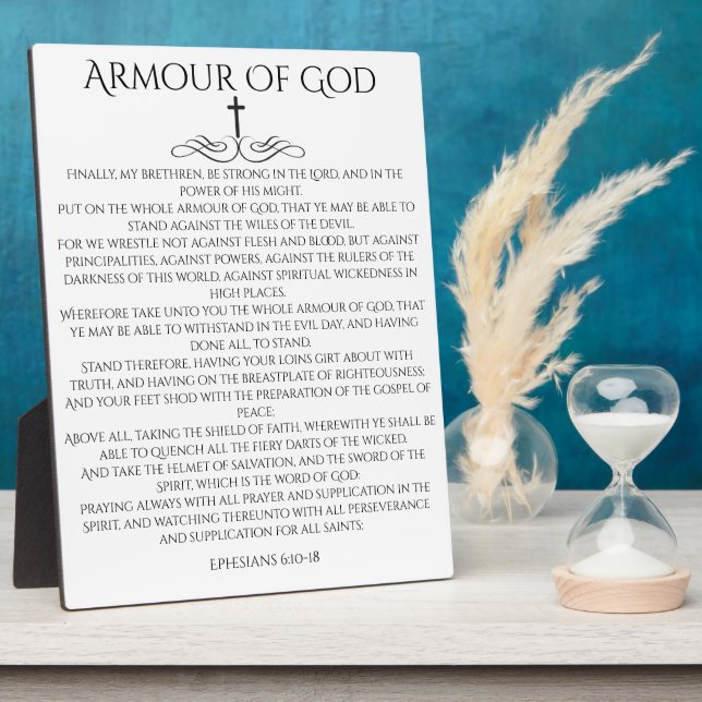 Armour of God Ephesians 6 10 Decorative Plaque (Side)