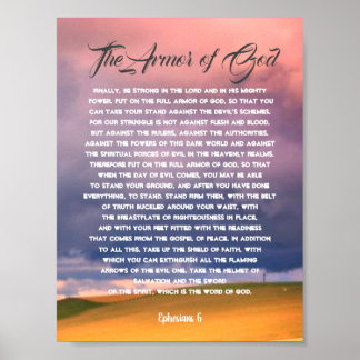 Armour of God, Ephesians 6, Beautiful poster