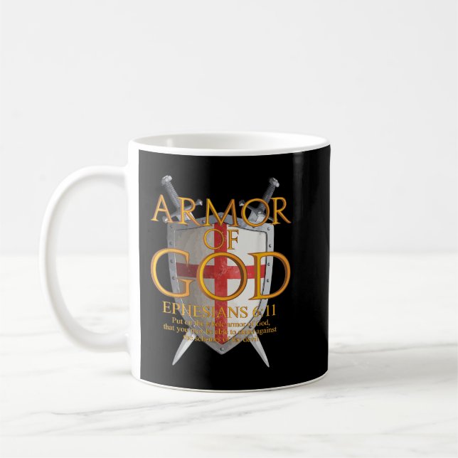 Armour Of God Ephesians Bible Verse Religious Chri Coffee Mug (Left)