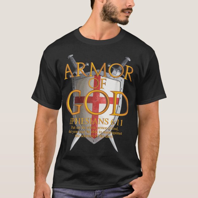 Armour Of God Ephesians Bible Verse Religious Chri T-Shirt (Front)