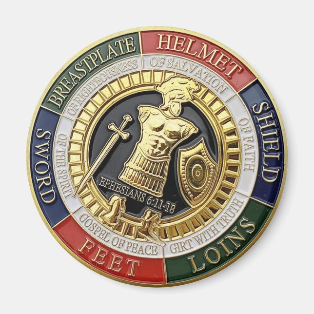 Armour of god helmet of salvation magnet (Front)