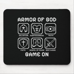 Armour Of God Pixel Faith Christian Video Game Gam Mouse Mat