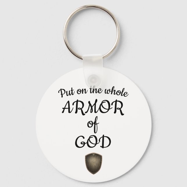 Armour Of God Shield Scripture Keychain (Front)