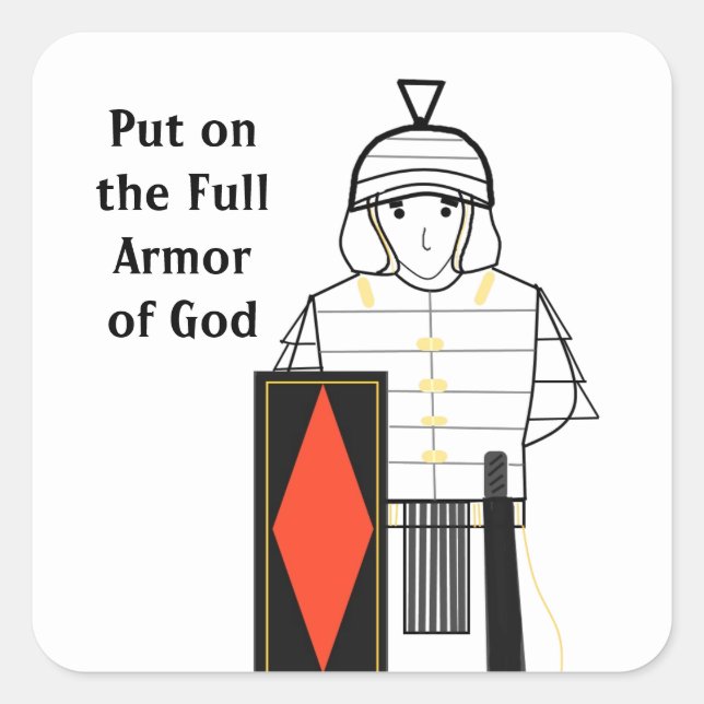 Armour of God Square Sticker (Front)