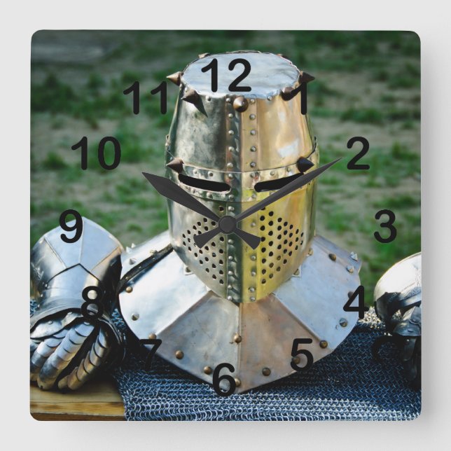 Armour Square Wall Clock (Front)