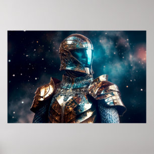 Armour Warrior Fantastic Cosmic Magical Poster