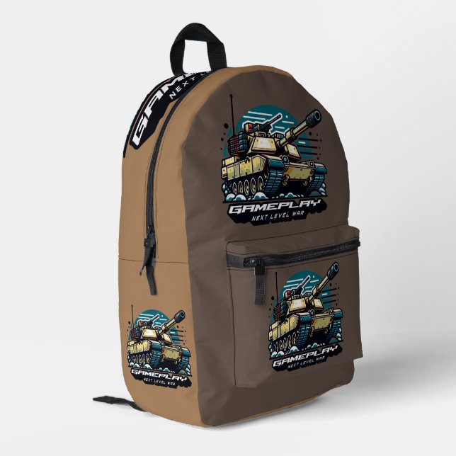 Armoured Battles: Next Level Gaming Printed Backpack (Back Corner Left)