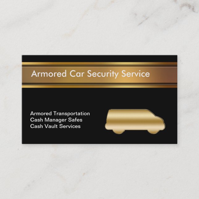 Armoured Car Business Cards (Front)