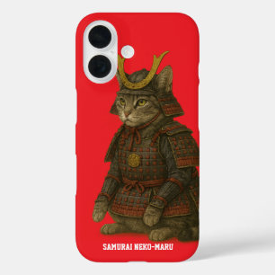 Armoured Cat Warrior Illustration iPhone 16 Case