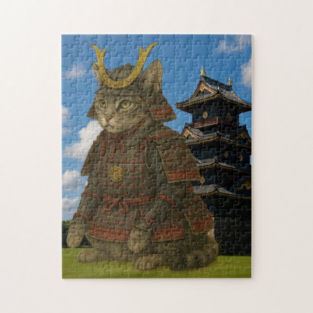 Armoured Cat Warrior Illustration Jigsaw Puzzle (Vertical)