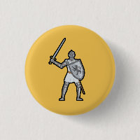 Armoured Mediaeval Knight Button